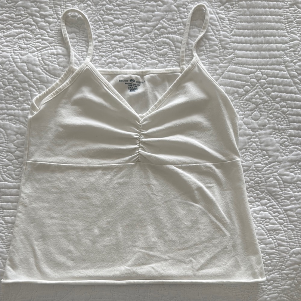 White Ruched Women's Top